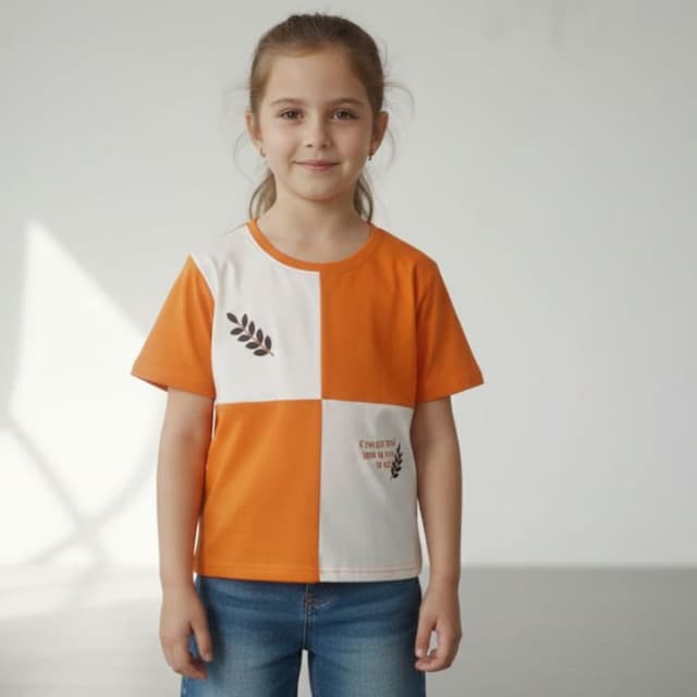 Orange and White T-shirt