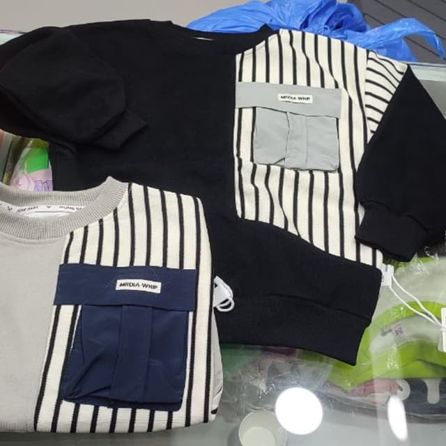 Black, White, Navy Blue, Grey Sweatshirt