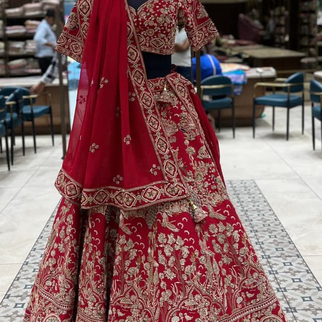 Red and Gold Lehenga Choli