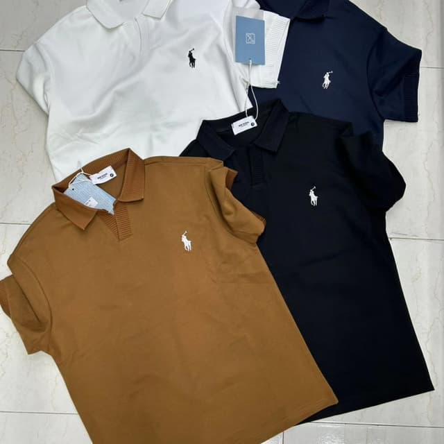 White, Navy, Black, Camel Polo Shirt